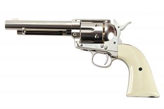 Umarex Peacmaker SAA .45 Co2 GK Custom 6mm. Full Metal Revolver Nickel Pearl by GK x Umarex